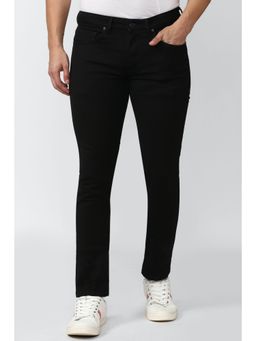 Peter England - Men Black Dark Wash Low Skinny Fit Jeans