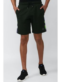Van Heusen - Men Green Print Casual Shorts