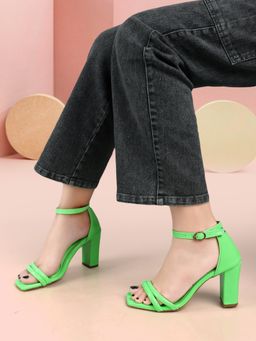 ELLE - Green Women Solid Sandals
