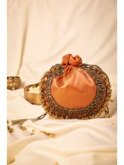 5 Elements by Radhika Gupta - Small Orange Leander Potli Bag