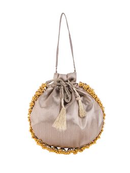 5 Elements by Radhika Gupta - Small Grey Leander Potli Bag