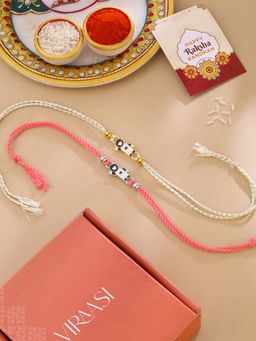 VIRAASI - Astronaut Kids Rakhi for Brother Set of 2 with Roli Chawal & Card