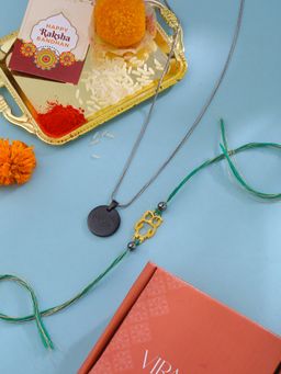 VIRAASI - Rakhi for Brother with Evil Eye Pendant Gift for Brother