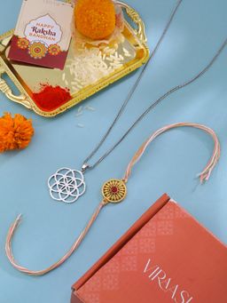 VIRAASI - Rakhi for Brother with Fashion Pendant Gift for Brother