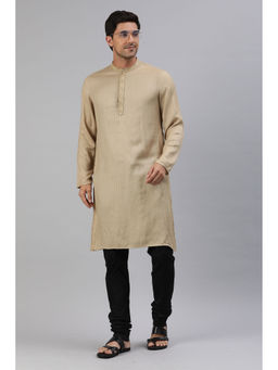 Manthan - Mens Black Cotton Solid Churidar