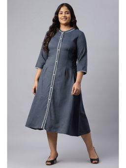 Aurelia - Blue Denim Plus Size Dress