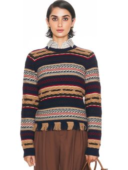 Guest In Residence - Western Stripe Crew Sweater