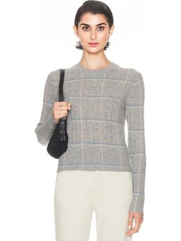 Guest In Residence - Shrunken Check Crewneck Sweater