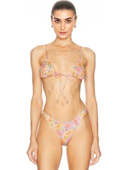 Heavy Manners - Triangle Front Tie Bikini Top in Its