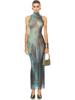 Jean Paul Gaultier - Water High Neck Long Dress