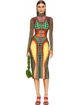 Jean Paul Gaultier - Center Front Zip Long Sleeve Dress