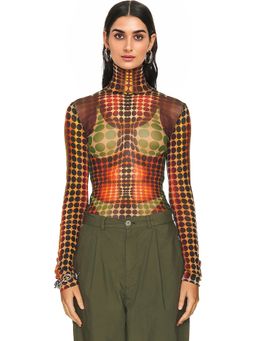 Jean Paul Gaultier - High Neck Long Sleeve Top