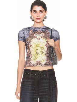 Jean Paul Gaultier - Ribbed Medaillon Printed Tee