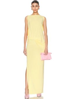 JACQUEMUS - La Robe Peplo Longue
