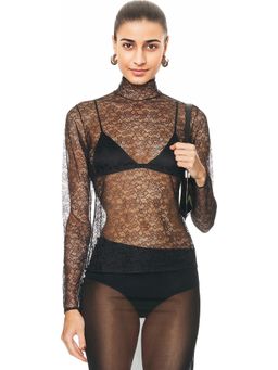 Kiki de Montparnasse - Petite Fleur Long Sleeve Turtleneck Top