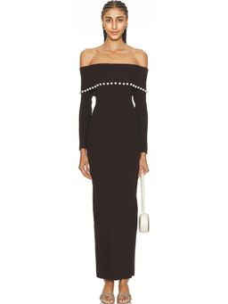 La Porte - Anya Ribbed Foldover Dress