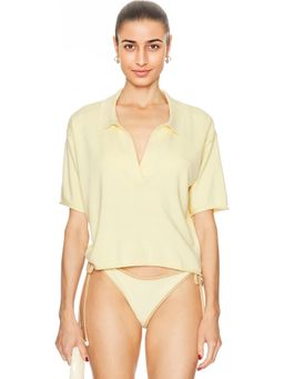 La Porte - Josie Boxy Knit Polo Top