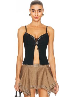 Ludovic de Saint Sernin - New Eyelet Cleavage Top