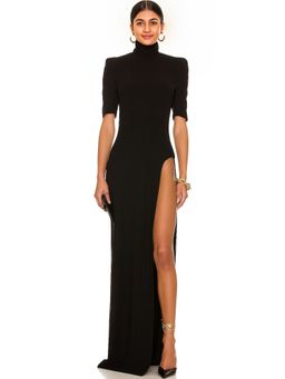 MONOT - High Slit T-Neck Gown
