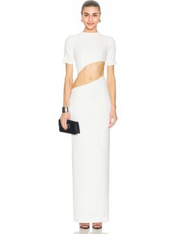 MONOT - Short Sleeve Front Cutout Dress