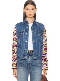 Monse - Crochet Sleeves Denim Jacket