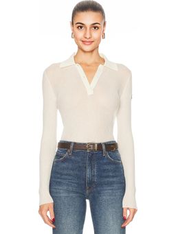 Moncler - Long Sleeve Sheer Polo Top