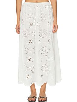 Matteau - Broderie Midi Skirt
