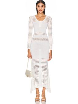 Matthew Bruch - Striped Mesh HandkerchiefDress