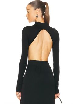 Mugler - Cropped Long Sleeve Top