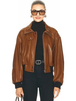 NOUR HAMMOUR - Briar Cropped Bomber Jacket
