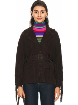 NOUR HAMMOUR - Cassidy Suede Fringe Jacket