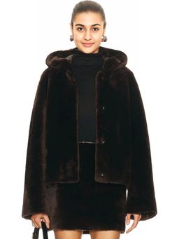 NOUR HAMMOUR - Cooper Hooded Shearling Jacket