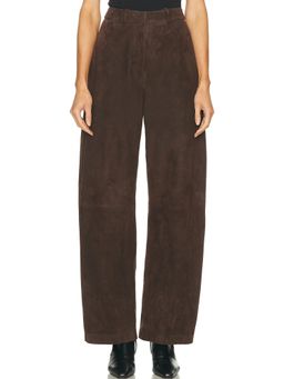 NOUR HAMMOUR - Barrel Suede Pant