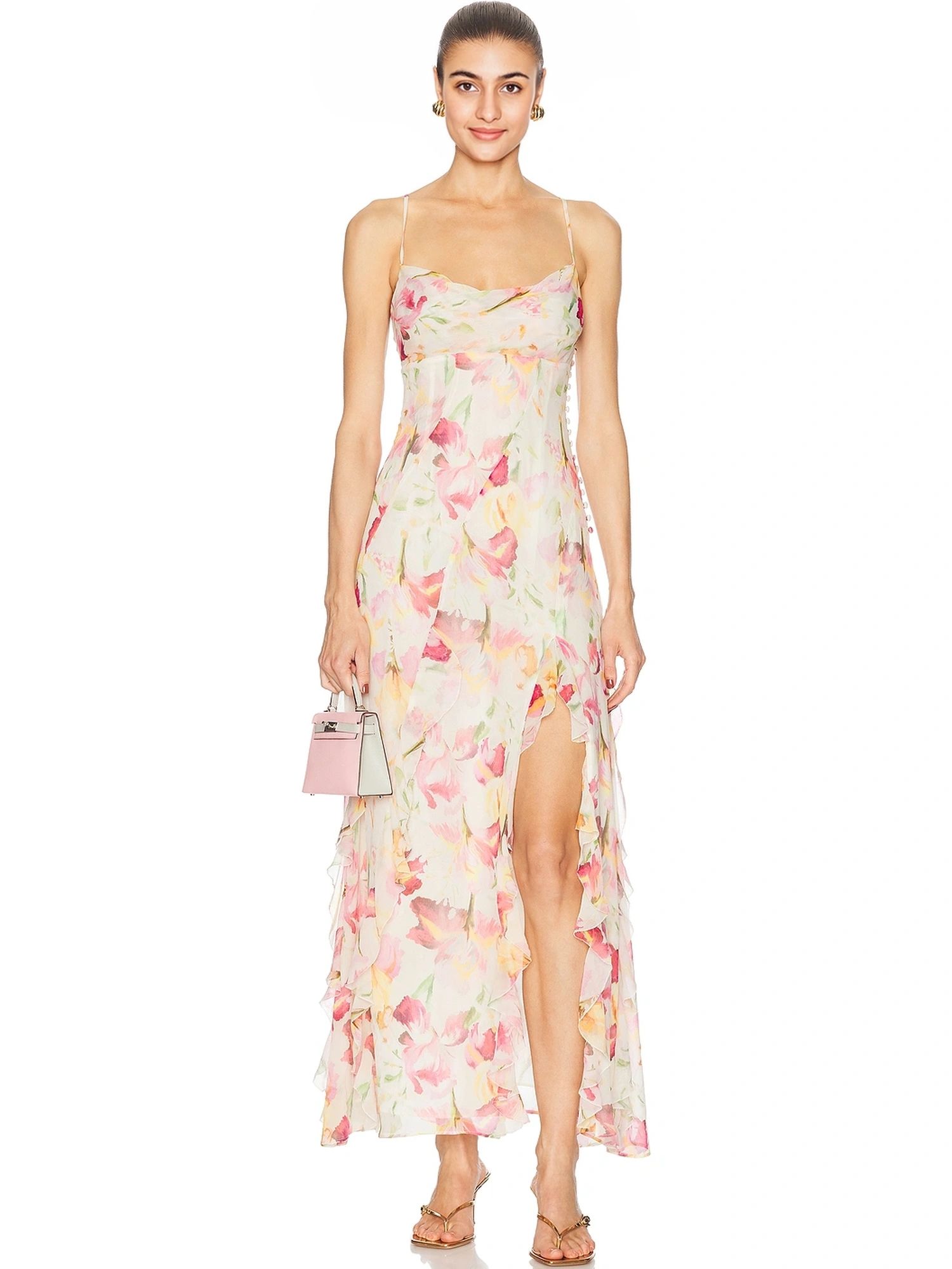 nicholas Kamila Ruffle Cowl Gown-picture-10