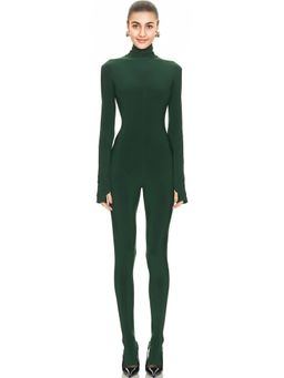 Norma Kamali - Long Sleeve Slim Fit Turtleneck Catsuit