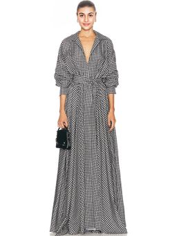 Norma Kamali - Super Oversized Boyfriend Shirt Flared Gown