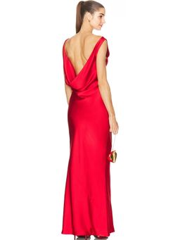 Norma Kamali - Sleeveless Low Back Drape Gown