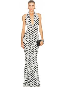 Norma Kamali - Cross Halter Fishtail Gown