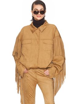 Norma Kamali - Fringe Oversized Jacket