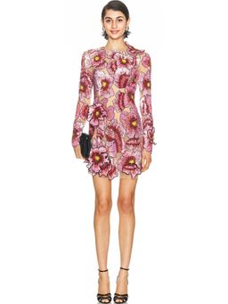 Oscar de la Renta - Embroidered Cocktail Dress