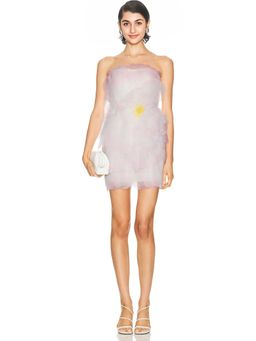 Oscar de la Renta - Strapless PleatedDress