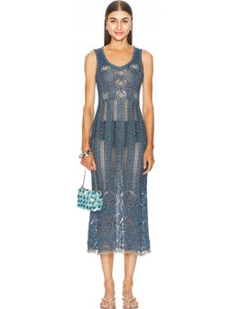 RABANNE - Crochet Lurex Dress