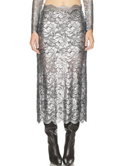RABANNE - Lace Midi Skirt