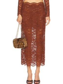 RABANNE - Lace Midi Skirt