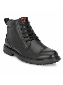 Hitz - Men's Black Leather Derby Boots