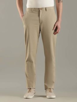 Tommy Hilfiger - Men Beige Cotton Solid Trouser
