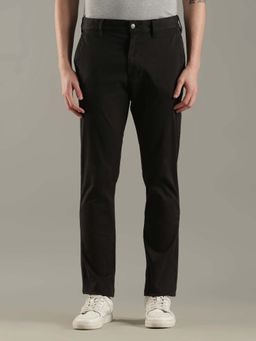 Tommy Hilfiger - Men Black Cotton Solid Trouser