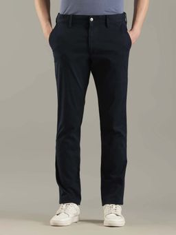Tommy Hilfiger - Men Blue Cotton Solid Trouser