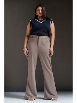 FREAKINS - Ashen Grey Curve Bootcut Korean Pants