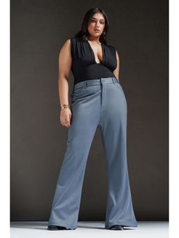 FREAKINS - Stellar Grey Curve Bootcut Korean Pants